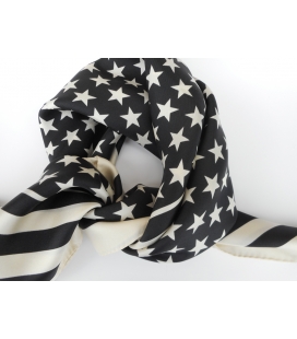 Bandana noir & blanc STARS & STRIPES 