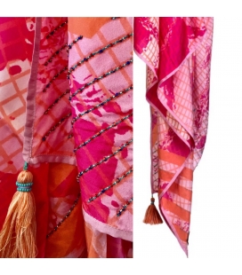 Foulard soie fuchsia JUNE 