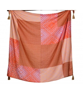 Foulard carre BLOCK rose