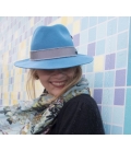Chapeau feutre Bleu 